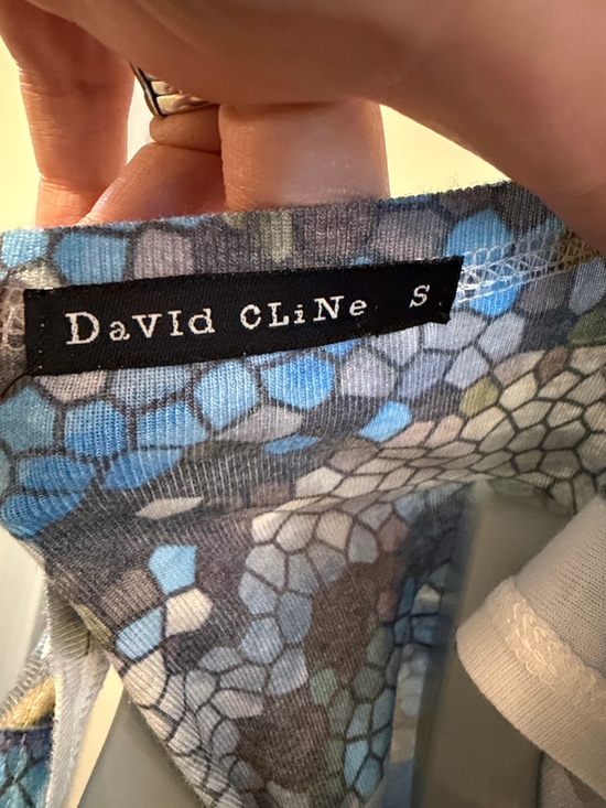 David Cline Mosaic Floral Tank - Blue, Gray & Green - Picture 2 of 8